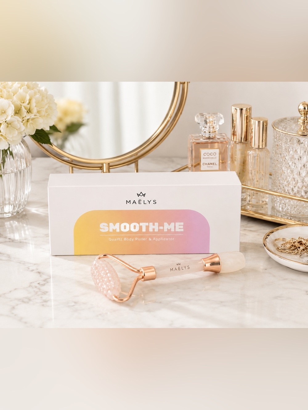 MAELYS Smooth-Me Quartz Body Roller & Applicator | NIB Spa Tool